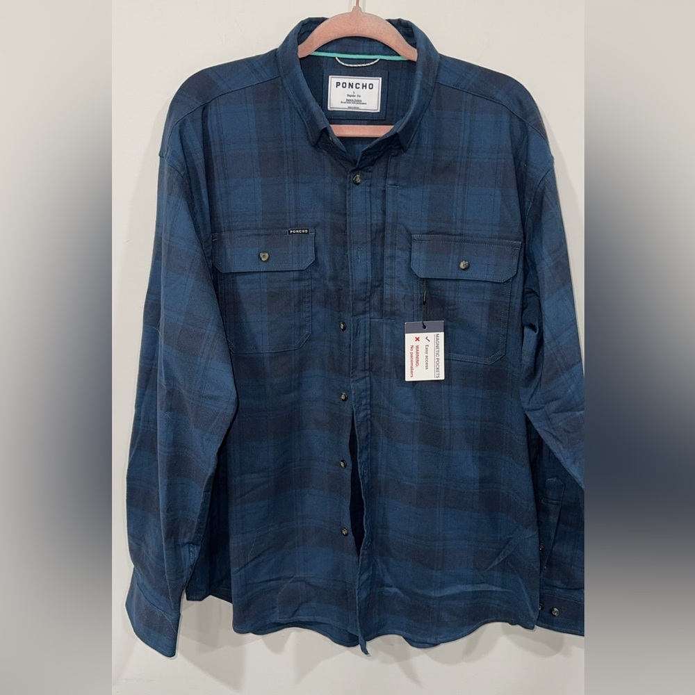 PONCHO The Blue Goose Button Down